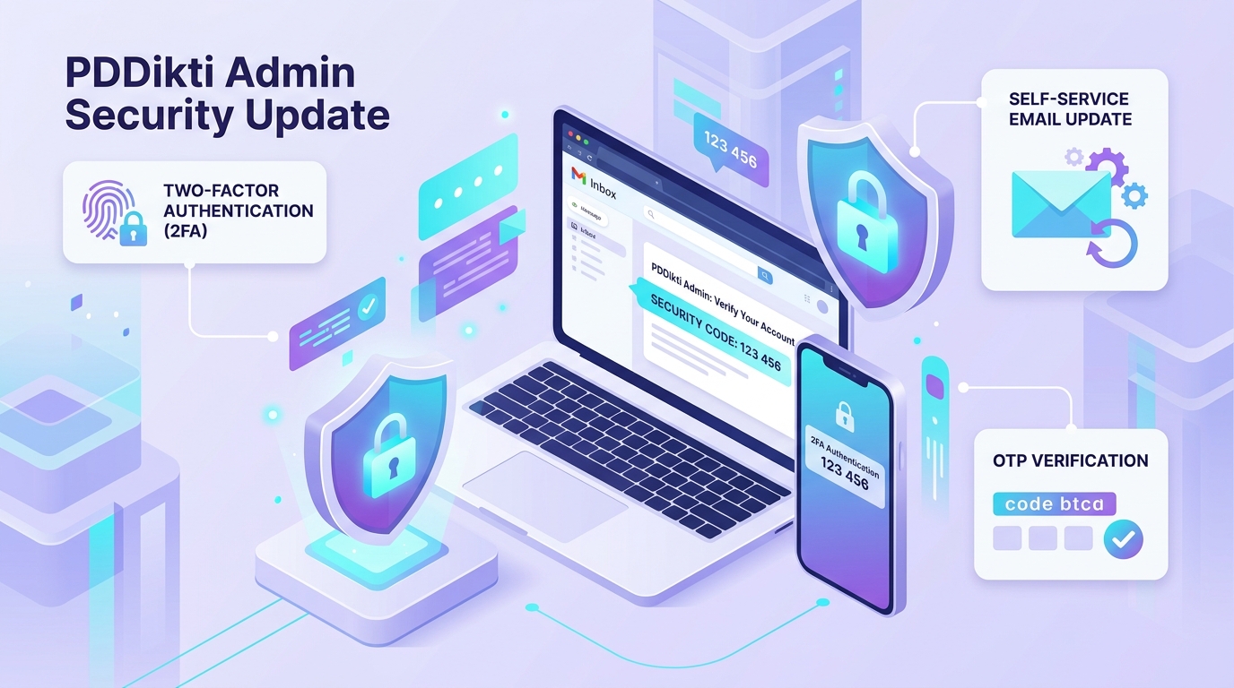 Panduan Keamanan Baru PDDikti: Fitur 2FA Login Admin & Alur Ganti Email SSO Mandiri